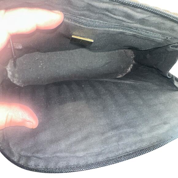 Vintage CEM Black Woven Leather Crossbody Bag Made in Brazil Braided Strap C E M - Picture 5 of 11